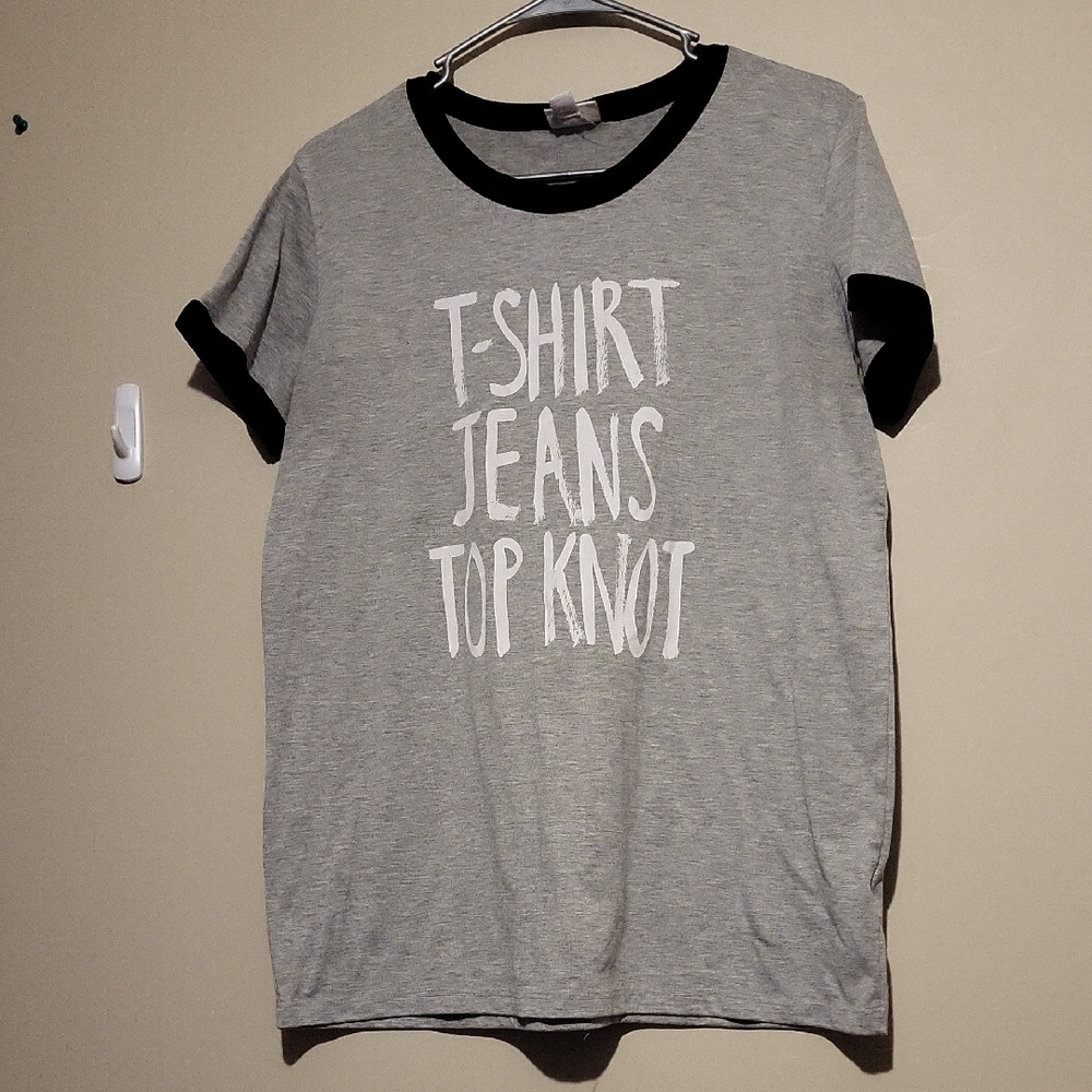 Graphic Tee with Black Trim